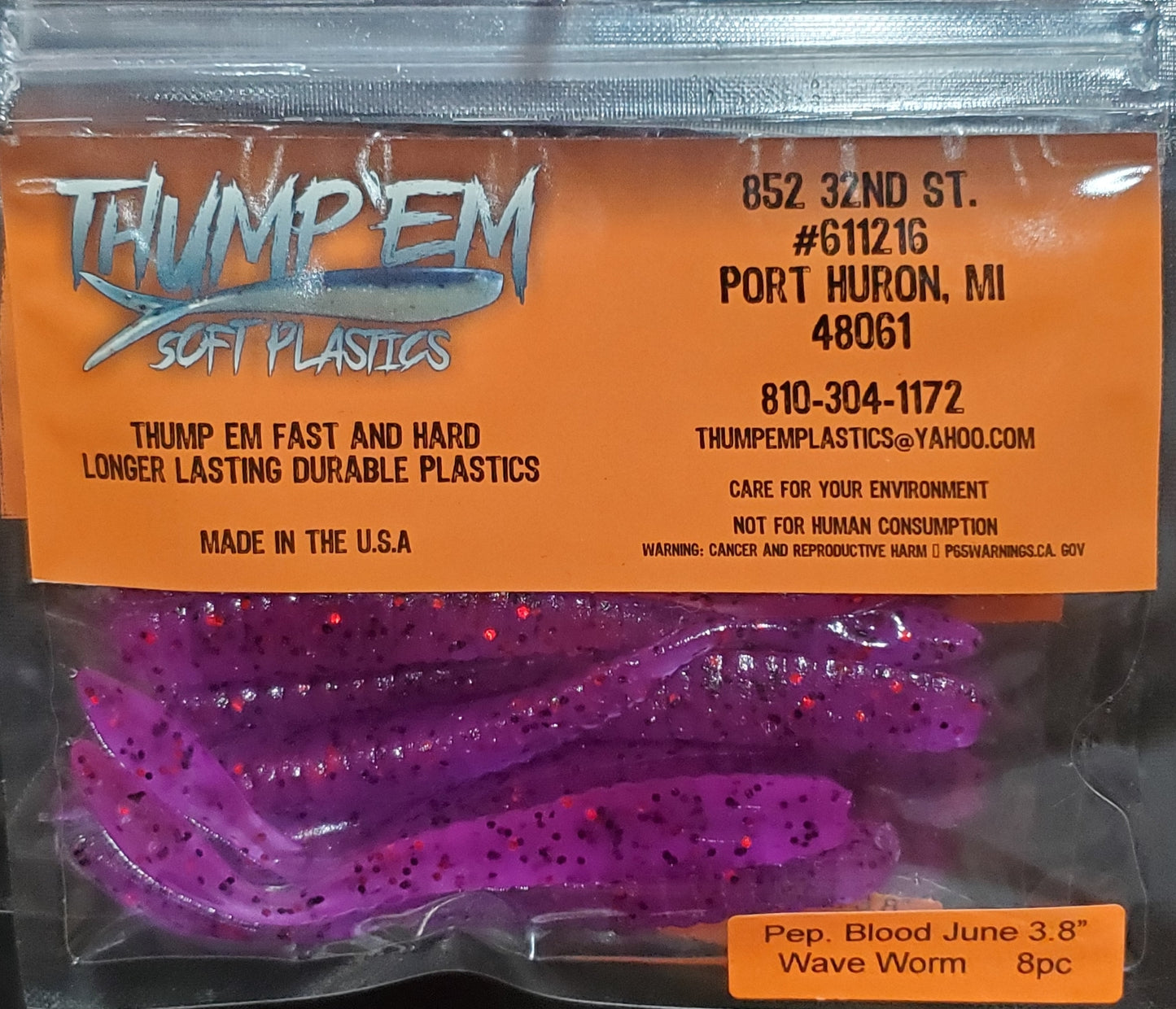 Thump'EM Wave Worm 3.8"