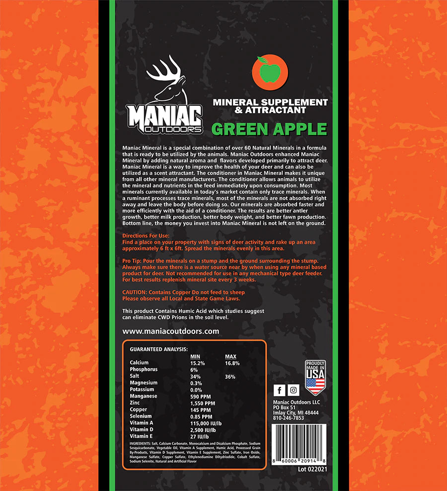 Maniac Outdoors Green Apple Minerals