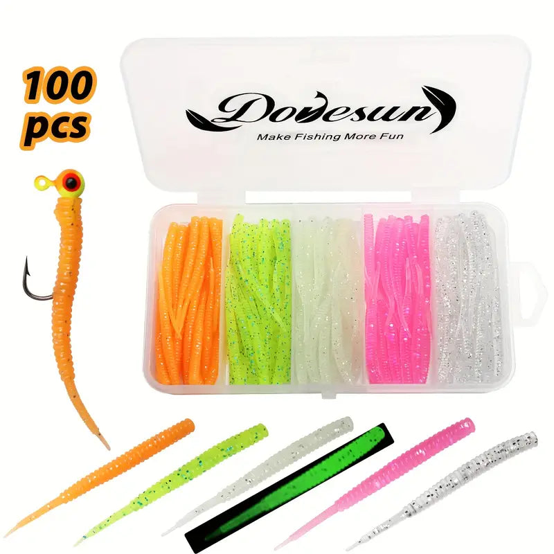 Dovesun 75pcs Trout worms