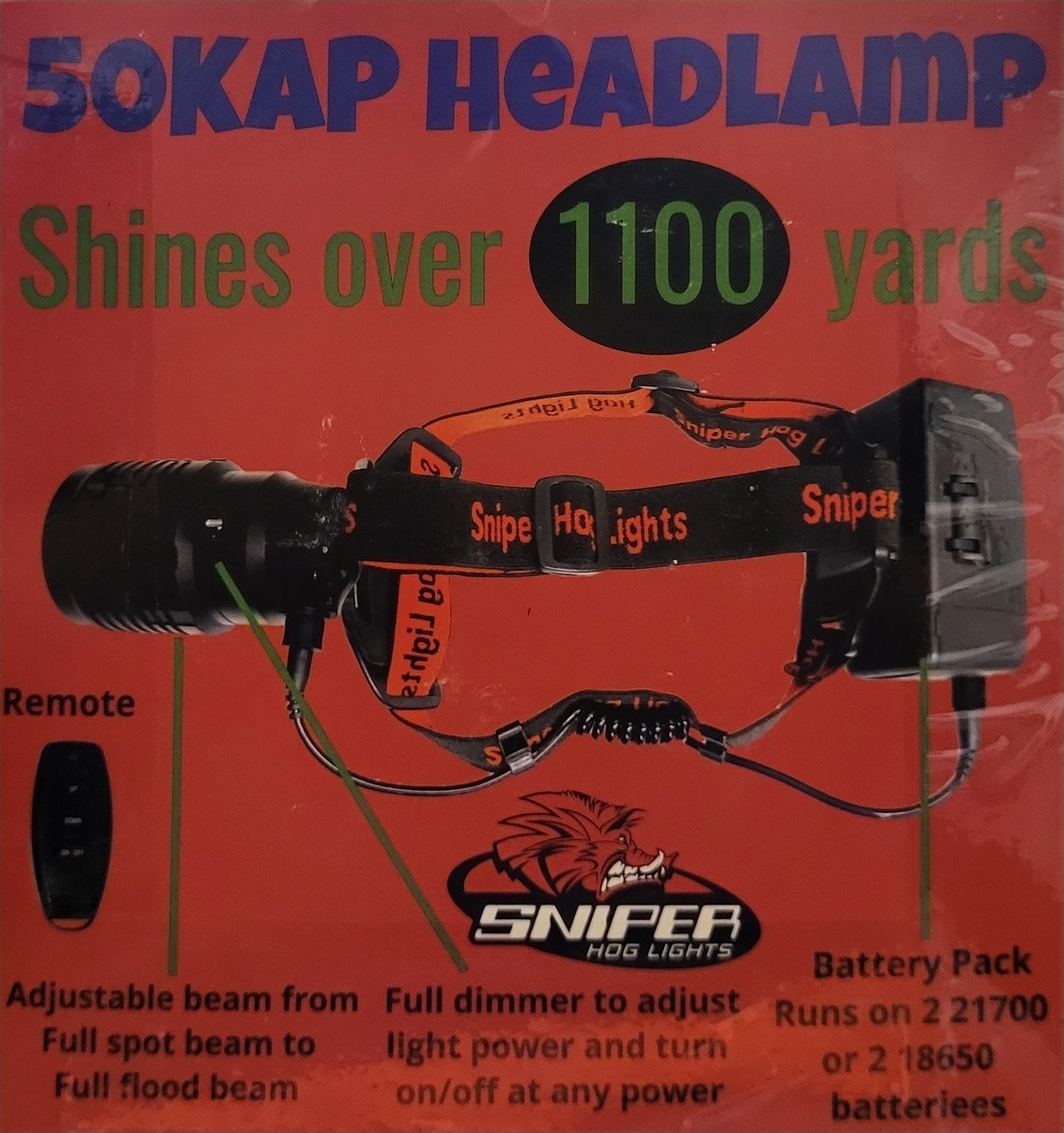 50KAP Headlamp Package W/white light